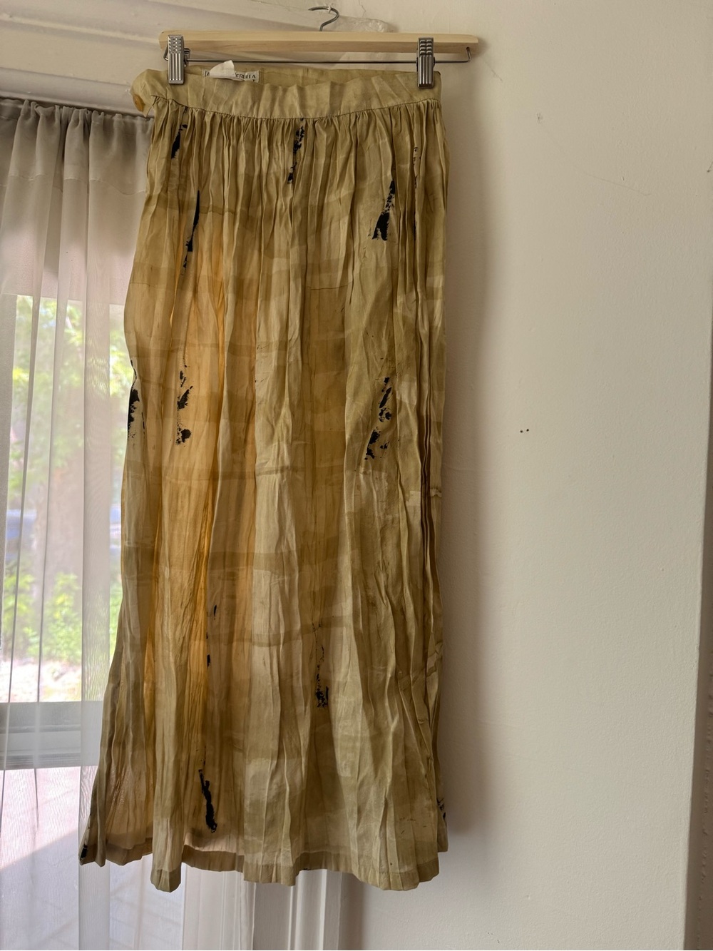 Tie-Dye Silk Maxi Skirt